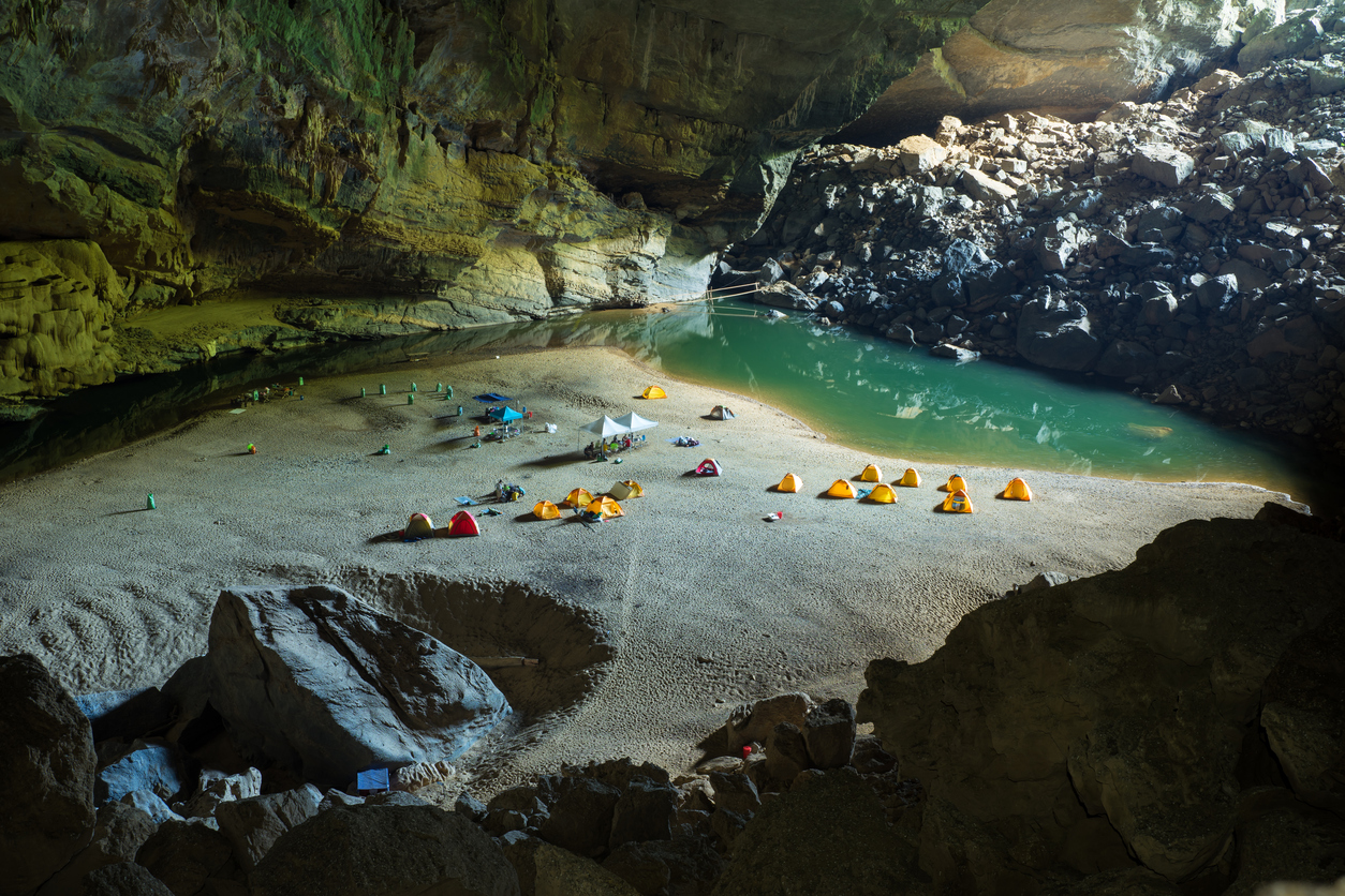 Hang En (swallow cave), the entrance to go to Son Doong Cave, the largest cave in the world, is in the heart of the Phong Nha Ke Bang National Park in the Quang Binh province of Central Vietnam