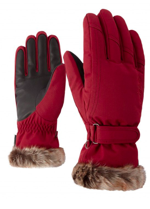 rode skihandschoenen fem fem