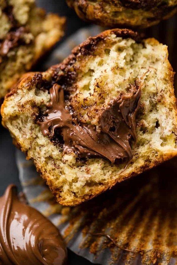 Nutella Banaan Muffins
