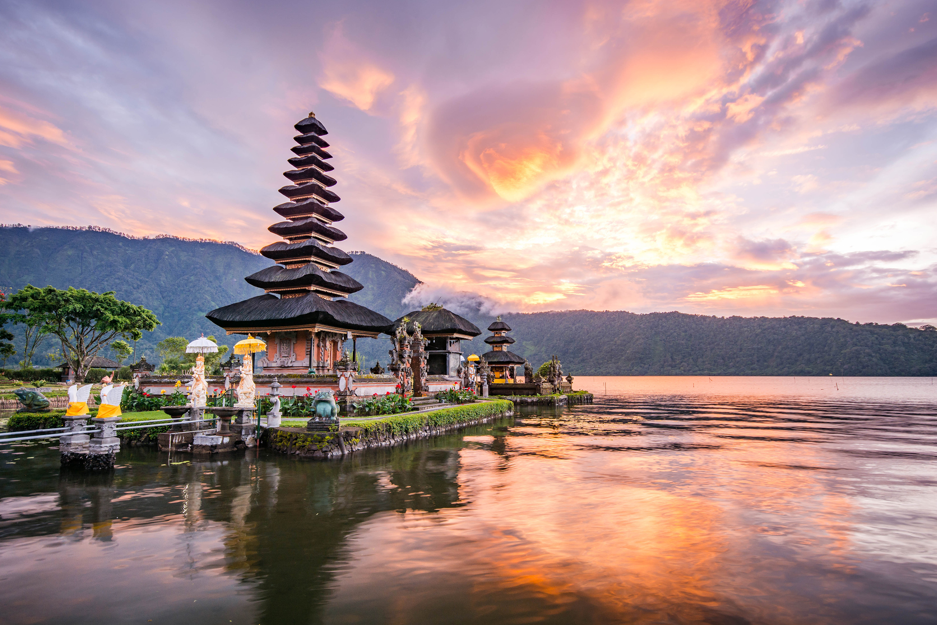 Pura Ulun Danu Bratan at Bali, Indonesia
