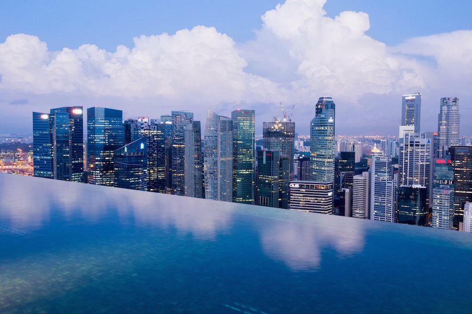 xx amazing pools with a view Marina Bay Sands, Singapore Credit: Alamy