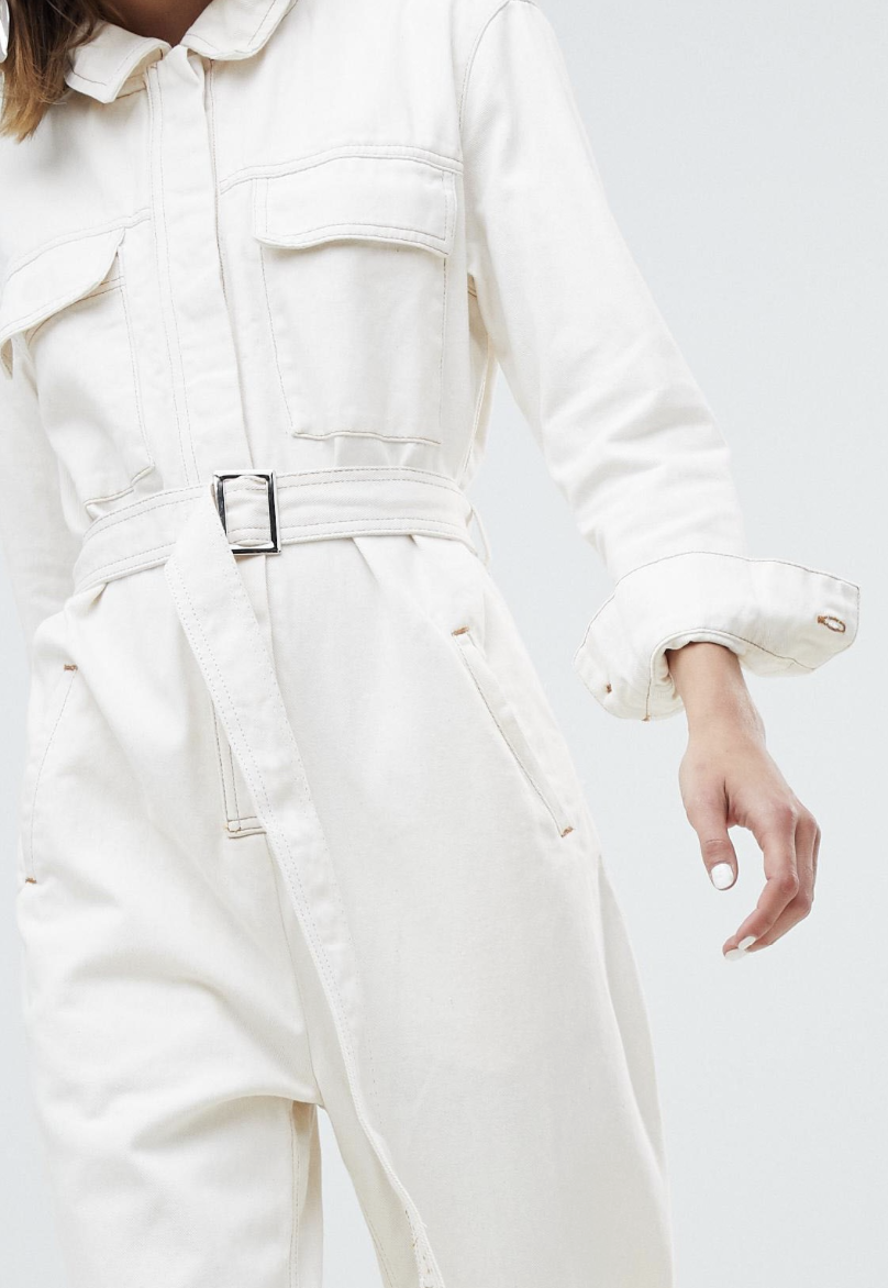 asos white utility jumpsuit