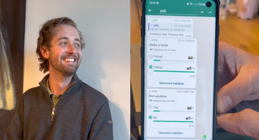Jelle WhatsApp groep groepsapp tiktok viral