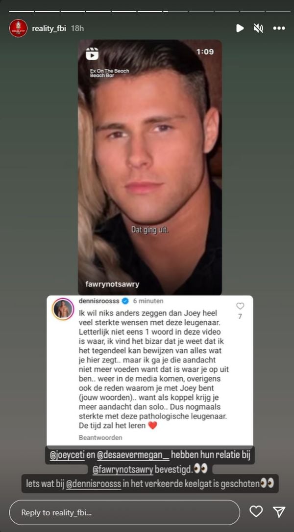 Dennis Roos over relatie Megan en Joey