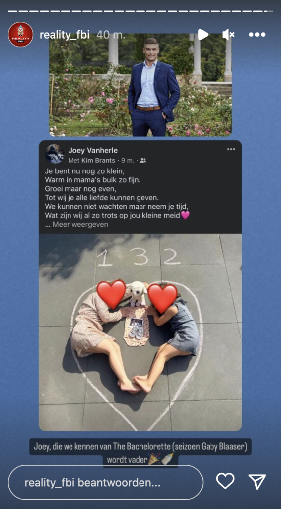 realityfbi joey wordt vader