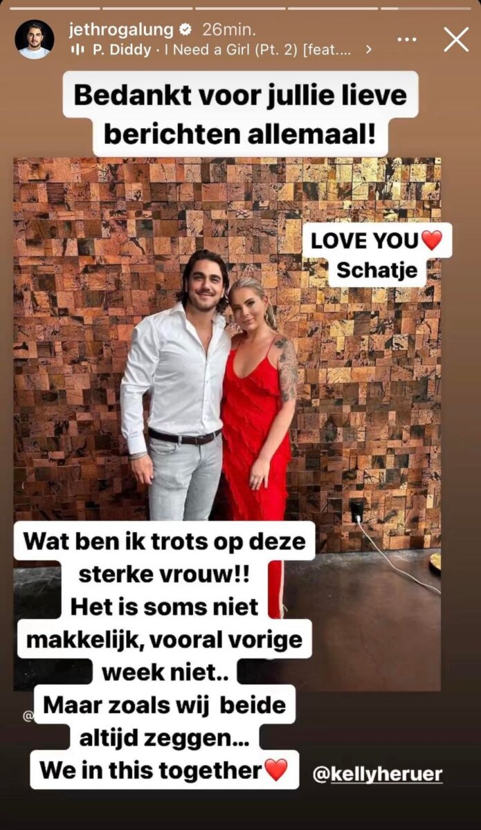 Jethro en Kelly miskraam